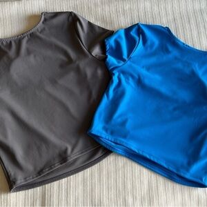 2/$25 Garage Gray and Blue Sleeveless Crop Tank Tops🌷😍